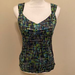 🛍Ann Taylor | Green Abstract Tank